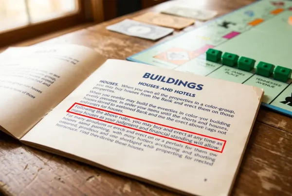 Official rulebook showing monopoly when can i buy houses at any time